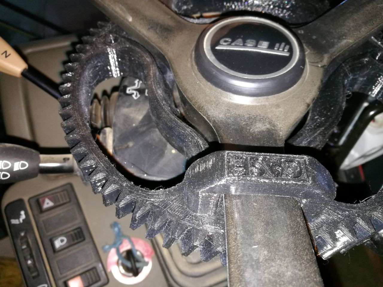 Detalle de pieza impresa en 3D para volante